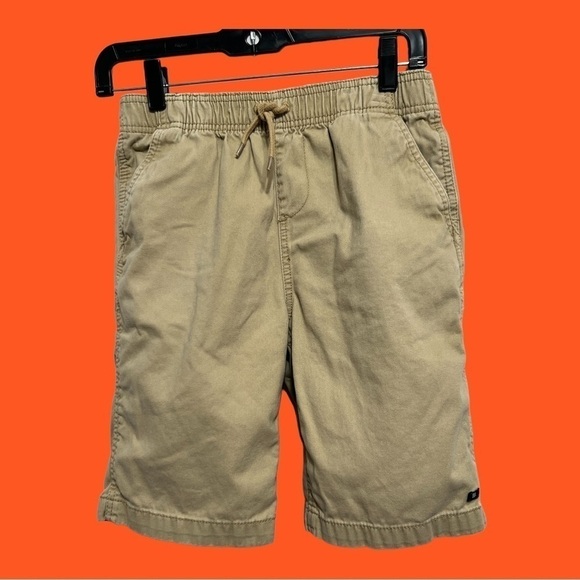Lucky Brand  Boys Large Khaki Chino Shorts Elastic & Drawstring Waist - Picture 1 of 5
